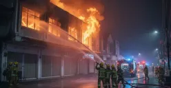 Ilustrasi ruangan genset Kantor Pemerintahan Administrasi Kota Jakarta Selatan atau kantor Wali Kota terbakar pada Minggu, 28 Desember 2025. (Sumber: Gemini AI)