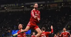 Pemain Liverpool merayakan gol saat bertemu Inter Milan di Liga Champions. (Sumber: Instagram @liverpoolfc)