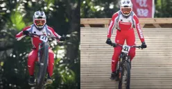 Rendy Varera melaju di lintasan MTB Downhill SEA Games 2025, Khao Kheow Open Zoo, Thailand momen saat ia mencatatkan personal best dan mempersembahkan medali perak bagi Indonesia. (Sumber: Dok/NOC Indonesia)