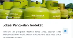 Ilustrasi cara mencari pangkalan resmi LPG 3 kg terdekat secara online. (Sumber: Poskota/dzikri)