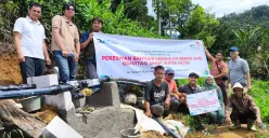 Peresmian bantuan Sarana Air Bersih (SAB) Gravitasi Smart Water Meter yang berlangsung di Kabupaten Lebak, Banten, beberapa waktu yang lalu. (Sumber: Dok. Telkom)