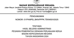 Ilustrasi hasil seleksi administrasi PPPK Tahap 2 dengan format PDF. (Sumber: BKN)
