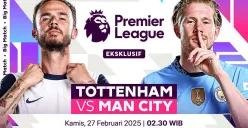Link live streaming Tottenham vs Manchester City. (Sumber: Vidio)