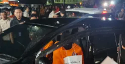 Rekonstruksi kasus penembakan bos rental mobil di Rest Area KM 45 Tol Tangerang-Merak, Sabtu, 11 Januari 2024. (Sumber: Poskota/Veronica)