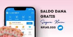 Klaim saldo DANA gratis Rp145.000 ke e-wallet. (Sumber: Poskota/Della Amelia)