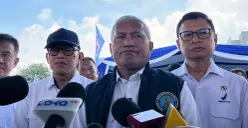 Kepala BNN RI, Marthinus Hukom saat pemusnahan barang bukti narkoba di Palmerah, Jakarta Barat, Rabu, 2 Juli 2025. (Sumber: POSKOTA | Foto: Pandi Ramedhan)