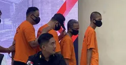 Para tersangka kasus TPPO yang berhasil diamankan Polresta Bandara Soekarno-Hatta. (Sumber: POSKOTA | Foto: Primayanti)