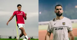 Potret Rafael Struick (kiri) dan Jordi Amat (kanan) yang resmi merumput di Liga 1 bersama Dewa United dan Persija Jakarta. (Sumber: Instagram)