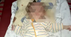 Bayi yang diduga alami gizi buruk di Kampung Pade, Kecamatan Cipeucang, Pandeglang. (Sumber: Dokumen Warga)
