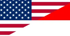 Ilustrasi bendera Amerika Serikat dan Indonesia. (Sumber: Istimewa)