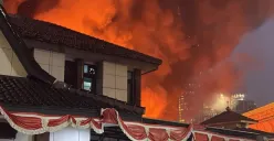 Kantor Polsek Kebayoran Baru, Jakarta Selatan, selamat dari insiden kebakaran Pasar Taman Puring pada Senin, 28 Juli 2025 malam. (Sumber: Istimewa)