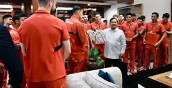 Para pemain Timnas Indonesia diajak Presiden Prabowo Subianto ke Jalan Kertanegara IV, Kebayoran Baru, Jakarta Selatan, Jumat, 6 Juni 2025. (Sumber: Dok. PSSI)