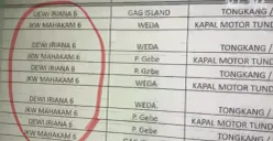 Siapa Pemilik Asli Kapal JKW Mahakam? Jejaknya Menyeret Tambang Nikel Raja Ampat. (Sumber: X/@jondhez)