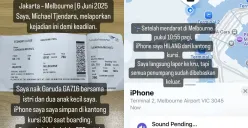 iPhone penumpang Garuda diduga dicuri (Sumber: Instagram/@michaeltjendara)