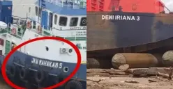 Kapal JKW Mahakam dan Dewi Iriana diduga angkut nikel di Raja Ampat (Sumber: X)