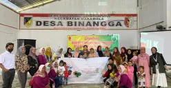 Pelaksanaan program InnoMilk di Kabupaten Sigi, Marawola, Desa Binangga. (Sumber: Dok. Telkom)