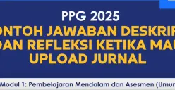 Ilustrasi contoh jawaban deskripsi refleksi modul 1 PPG 2025. (Sumber: YouTube/FD Success100)