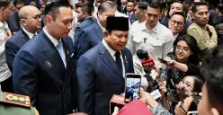 Potret Presiden Prabowo Subianto saat menghadiri forum International Conference on Infrastructure (ICI). (Sumber: Setneg.go.id)