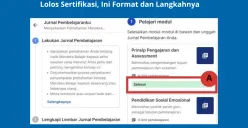 Tampilan fitur Sertifikasi Pendidik di Ruang GTK tempat guru mengerjakan dan mengunggah Jurnal Pembelajaran PPG 2025. (Sumber: Dok/PPG 2025)