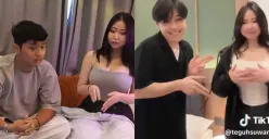 Ello MG dan Teguh Suwandi viral usai kolaborasi bersama Msbreewc alias Bree Wales Covington. (Sumber: TikTok/@ellomg, @teguhsuwandi19)