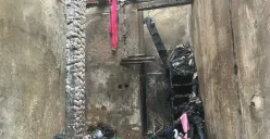 Kondisi bangunan yang terbakar di pemukiman padat penduduk di Kembangan 10, Kwitang, Jakarta Pusat, Kamis, 26 Juni 2025 siang. (Sumber: Poskota/M. Tegar Jihad)