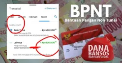 Saldo masuk Rp600.000 di KKS Bank Mandiri, apakah ini bantuan susulan BPNT tahap 1 2025? Cek NIK KTP penerima bantuan sosial Anda untuk mengetahui statusnya. (Sumber: Facebook/INFO PKH/Istimewa/Neni Nuraeni)
