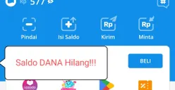 Ilustrasi akun pengguna yang saldo DANA nya hilang tiba-tiba. (Sumber: DANA)