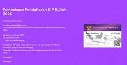 Pendaftaran KIP Kuliah 2025 dibuka untuk berbagai jalur seleksi. (Sumber: Dok/KIP Kuliah 2025)