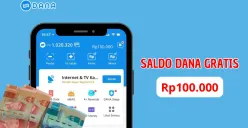 Berikut ini cara klaim saldo DANA gratis hingga Rp100.000 dari aplikasi penghasil uang ini. (Sumber: Poskota/Iko Sara Hosa)