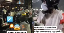 Potret detik-detik tim medis direpresi oleh polisi. (Sumber: X/@LBHPosMalang)