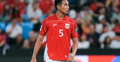Potret pemain Timnas Indonesia, Rizky Ridho. (Sumber: X/@labiebsadat)