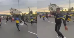 Sekelompok orang diduga anggota geng motor mengamuk di jalanan wilayah Sukabumi, Jawa Barat. (Sumber: Tangkap Layar Instagram/@funnelmedia)