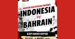 Tempat nobar Timnas Indonesia vs Bahrain di Depok (Sumber: Tangkapan Layar Snapgram/@kopinakodepok)