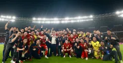 Rasa terima kasih presiden Prabowo Subianto pada Timnas Indonesia setelah mampu kalahkan Bahrain. (Sumber: X/prabowogibran2)