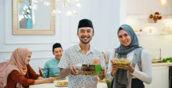 Ilustrasi hari raya Idul Fitri. (Sumber: Canva)