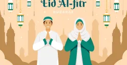Ilustrasi Halalbihalal di hari raya Idulfitri. (Sumber: Freepik)