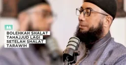 Ustadz Khalid Basalamah menjelaskan mengenai hukum salat tahajud setelah tarawih pada bulan Ramadhan. (Sumber: X/UstadzKhalidBasalamah)
