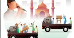 Ilustrasi takbir keliling malam Idul Fitri, Dirlantas Polda Metro Jaya melarang masyarakat konvoi untuk lakukan takbir keliling di wilayah Ibu Kota Jakarta. (Sumber: Ilustrasi Pinterest)