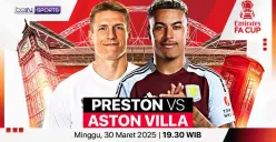 Link live streaming Preston North End vs Aston Villa. (Sumber: Vidio)