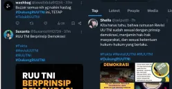tagar dukung UU TNI trending di X (Sumber: X/trending)