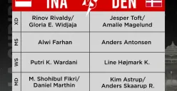 Jadwal Piala Sudirman 2025, Kamis, 1 Mei 2025. (Sumber: PB Djarum)
