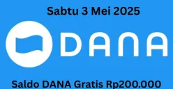Saldo Rp200.000 tersedia dan bisa diklaim ke dompet elektronik DANA Anda secara gratis. (Sumber: Poskota/Gabriel Omar Batistuta)