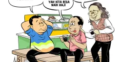 Obrolan Warteg: Begitu Mendarat Langsung ke Hotel (Sumber: Poskota/Arif Setiadi)