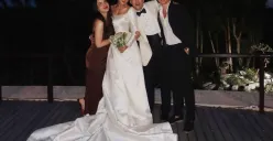 Nino Fernandez dan Steffi Zamora tampil semakin terang-terangan dalam pernikahan Luna Maya dan Maxime Bouttier. (Sumber: Instagram/@steffizamoraaa)
