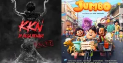 Selisih 51 Ribu Penonton, Akankah Film Jumbo Rebut Posisi Film Terlaris di Indonesia dari Film KKN Desa Penari? (Sumber: Official Poster KKN di Desa Penari dan Jumbo)