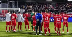 Almere City, klub yang dibela pemain Timnas Indonesia, Thom Haye resmi terdegradasi dari Eredivisie Liga Belanda. (Foto: Instagram/@almerecityfc)