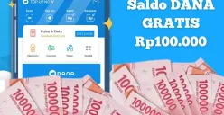 Dapatkan saldo DANA Gratis Rp100.000 tanpa modal masuk dompet elektronik. (Sumber: Poskota/Syania Nurul Lita Baikuni)