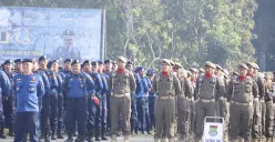 Apel HUT ke-75 Satpol PP dan ke-63 Satlinmas di Lapangan Upacara Raden Aria Yudha Negara, Kabupaten Tangerang, Senin, 19 Mei 2025. (Sumber: Dok. Pemkab Tangerang)