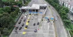 Situasi di Gerbang Tol saat libur panjang Kenaikan Yesus Kristus tahun 2025. (Sumber: Dok. Jasa Marga)