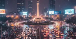 Ilustrasi - Tahun Baru 2026, CFN Jakarta kembali digelar dengan 8 titik perayaan resmi. Cari tahu jadwal penutupan jalan, rute detil dari Polda Metro Jaya. (Sumber: Gemini AI)